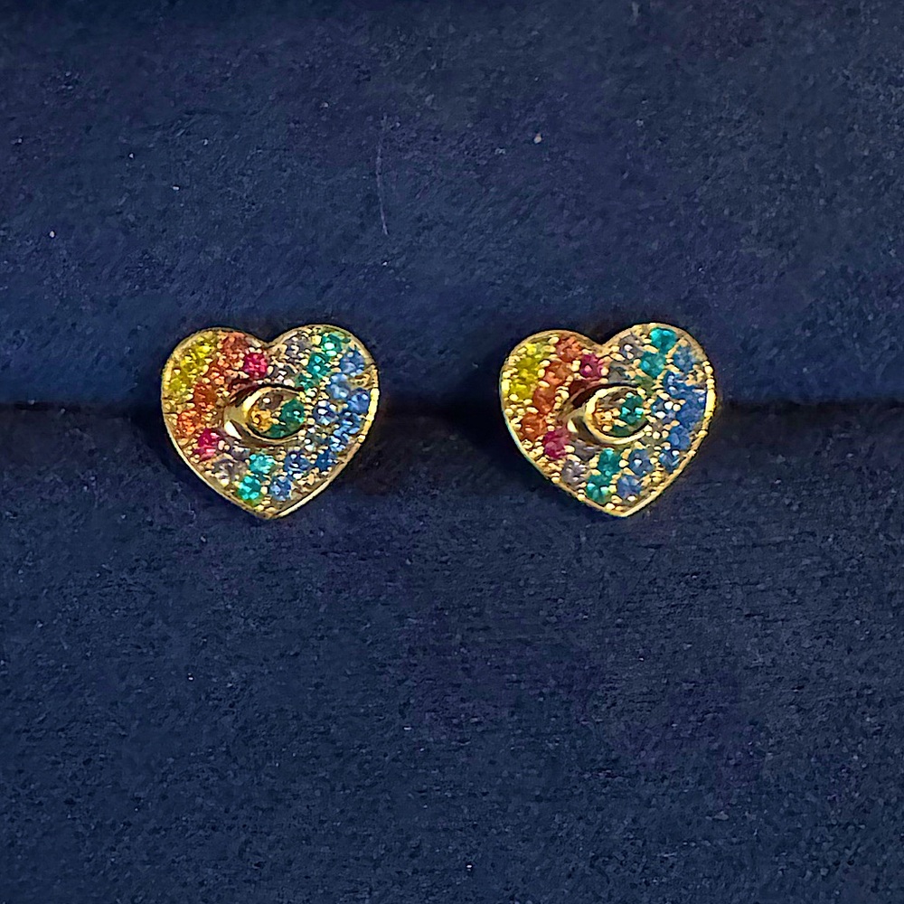 Coach Heart Earrings